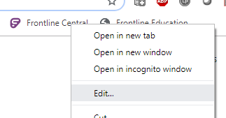 Edit Bookmark in Chrome 